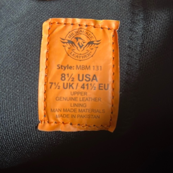 Milwaukee Leather Harness Motorcycle/Biker Riding Boots Black 8.5 - Picture 10 of 12